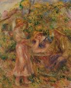 Pierre-Auguste Renoir Three Figures in Landscape oil painting